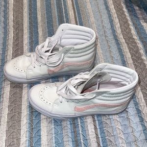 White vans with pink stripe